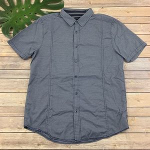 Prana men's blue short sleeve button down shirt